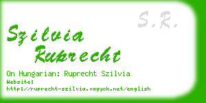 szilvia ruprecht business card